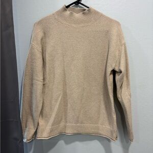 Cozy Beige Turtleneck Sweater for Women